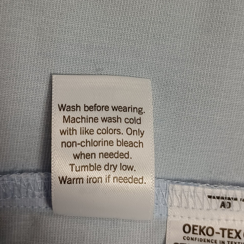 Croft & Barrow Button Down Men L Tall Blue Short Sleeve Pocket Shirt MC21W180XS2 - Picture 8 of 12